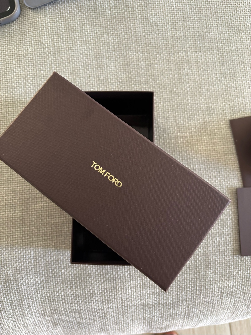 Tom Ford Brown Box with Gold Logo